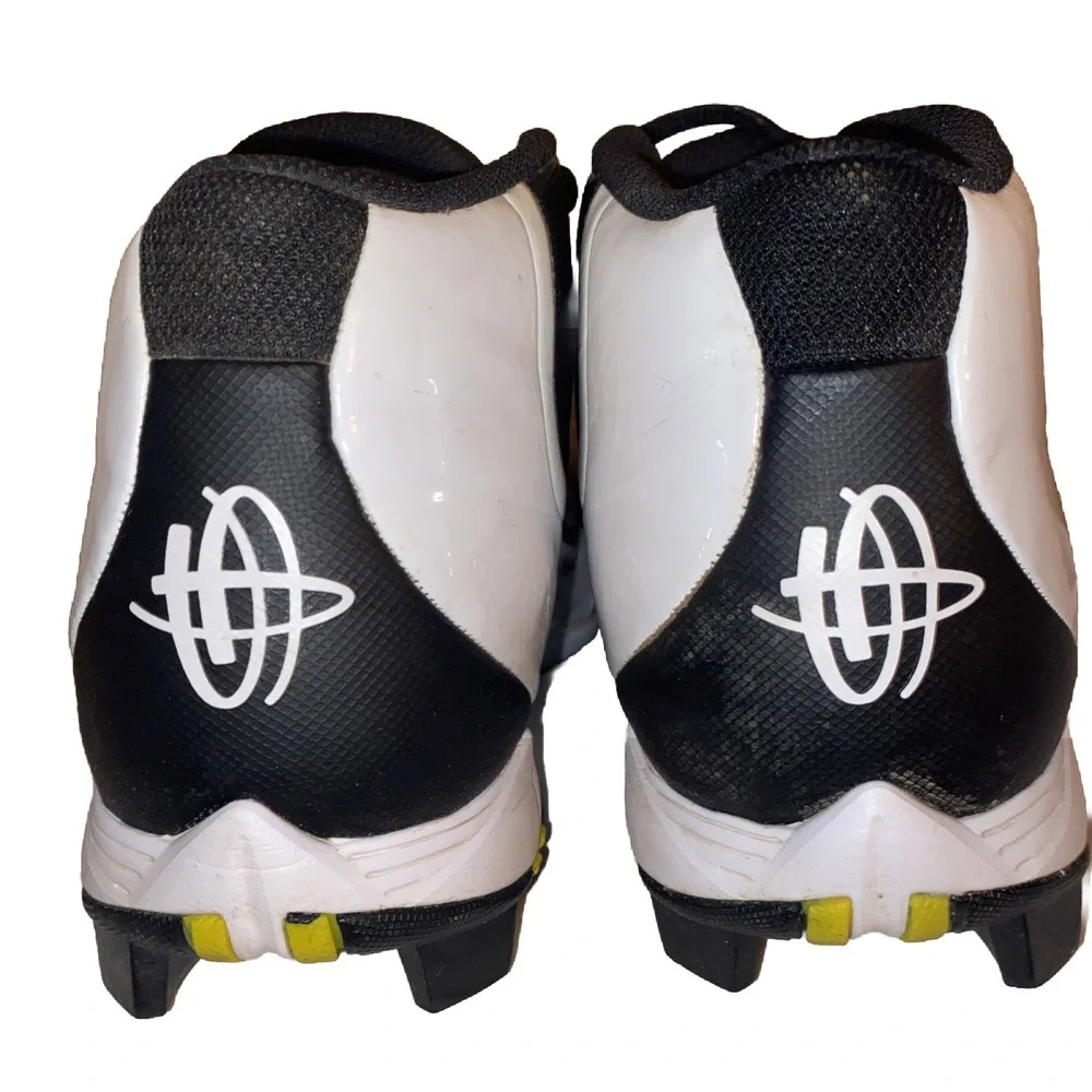 Nike BSBL Baseball Cleats Hurrache White Black 087141-017 Men's 13 2016